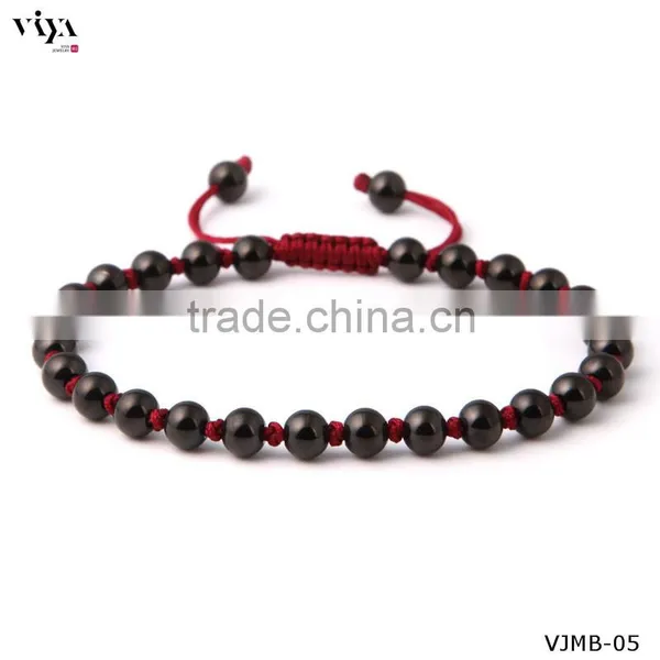 China Knotted Beads Jewellery Custom Engraved Logo Metal Beads Eco-Friendly Non Allergic Bracelet photo-2
