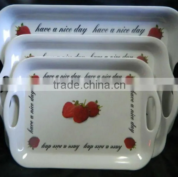 30% and 100% Melamine Tray Set 3pcs/1set