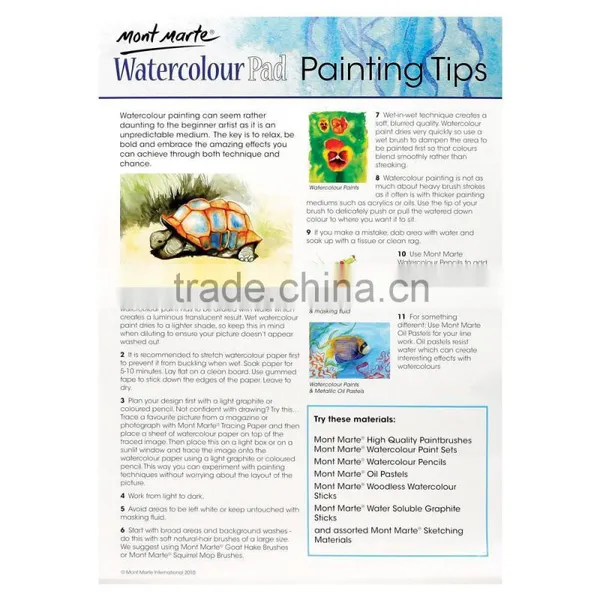 Mont Marte Watercolour Pad German Paper A5 180gsm 15 Sheet photo-2