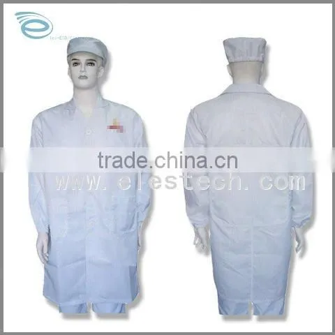 100% Polyester Workshop Clothes Cleanroom Suit Overcoat From China Supplier on Stock photo-5
