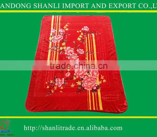 1Ply Printed Raschel Blanket/Korean Mink Blanket photo-2