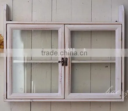 MHOME white wood wall mount shelf