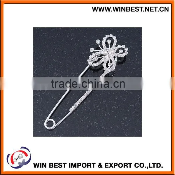 China Wholesale Costume Jewellery Trendy Brooches, Rhinestone Pin for Wedding photo-3