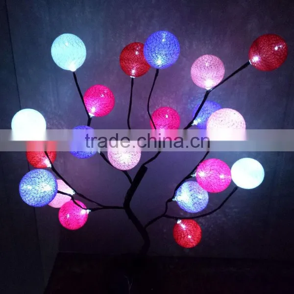 Battery Control Tree Arborescence Cotton Color Changing Led Ball Light photo-2