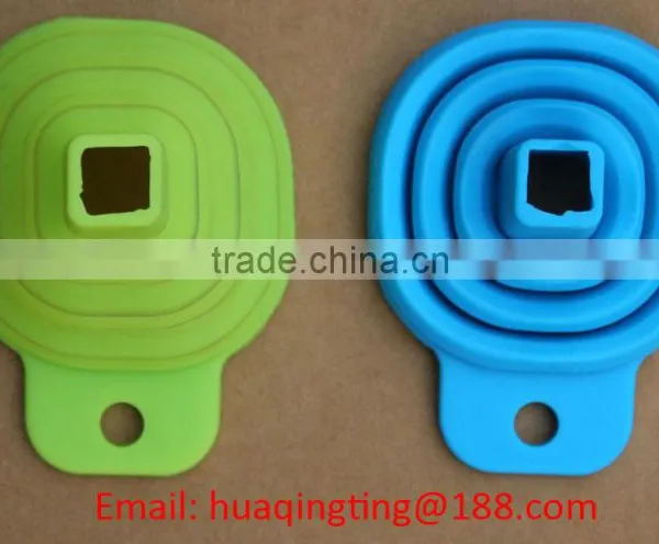 FDA and LFGB Food Grade Colorful Silicone Collapsible Foldable Funnel photo-4