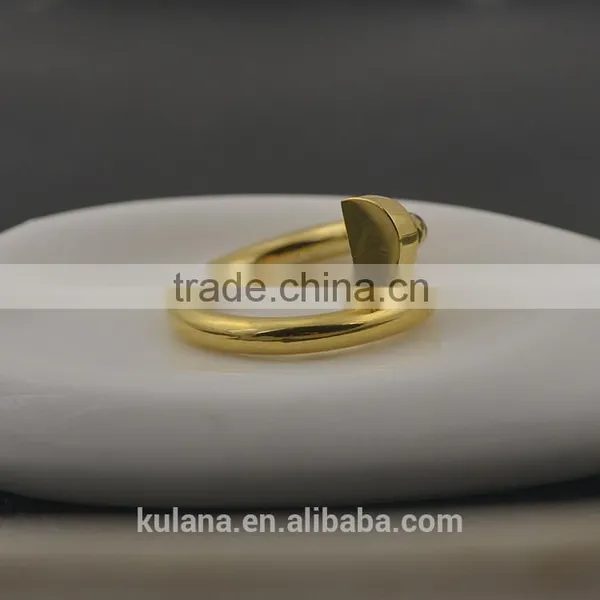 Fashionable Free Size Nail Stainless Steel Rings for Women photo-6