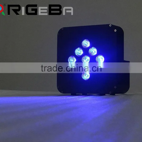 2015 Built-in Li-ion Battery & Wireless Super Slim 9*10W RGBWA 5 IN 1 Led Mini Flat Par Can Stage Par Light photo-4