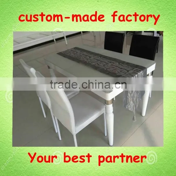 Modern Minimalist Glass Dinette Table Four Chairs Combination Small Apartment Dining Table Dining Table photo-3