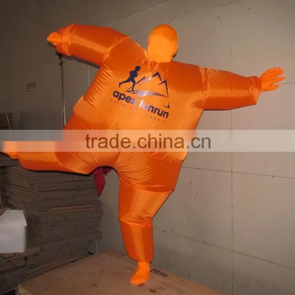DJ-CO-117 Inflatable Clothing Suit Funny Colorful Halloween Costume Orange Jumpsuit photo-5