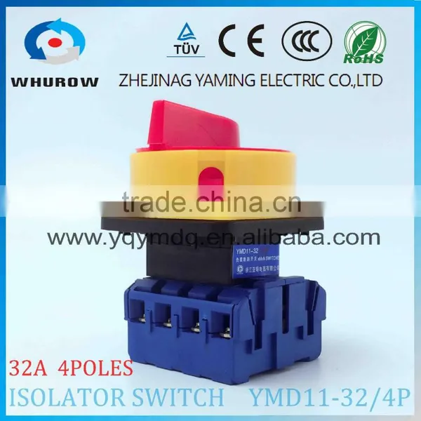 Isolator Switch YMD11-32/4P Silver Contact 32A 4 Phase 2 Positions On-off Power Cut off Load Break Rotary Cam Electrical Switch photo-3
