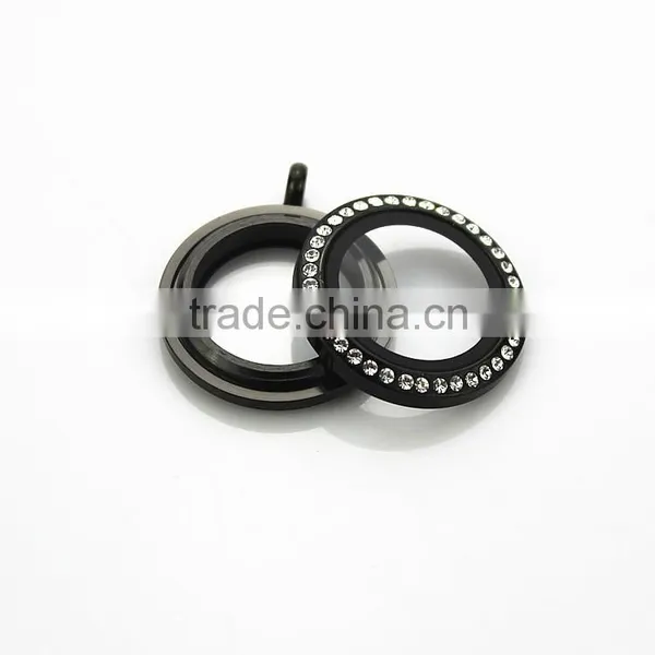 316L Stainless Steel Screw 25mm Rhinestone Floating Charms Lockets photo-4