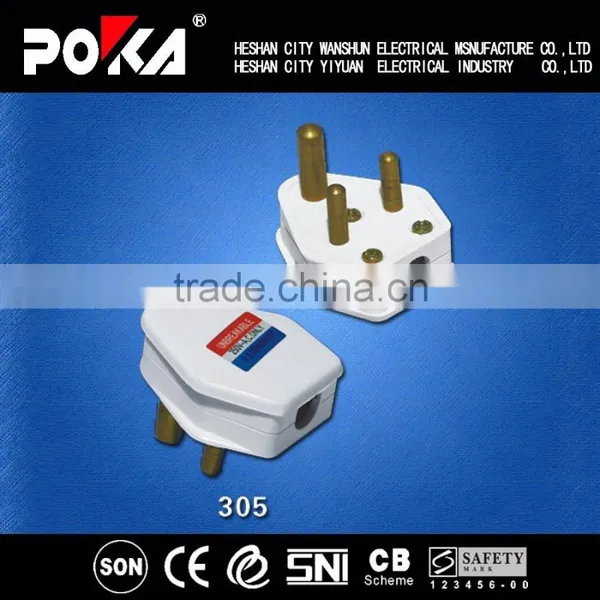 UK Type 3 Pin AC Power Plug , Cable Plug photo-3