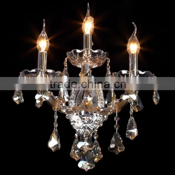 Crystal Candles Wall Sconces for Bedroom photo-2