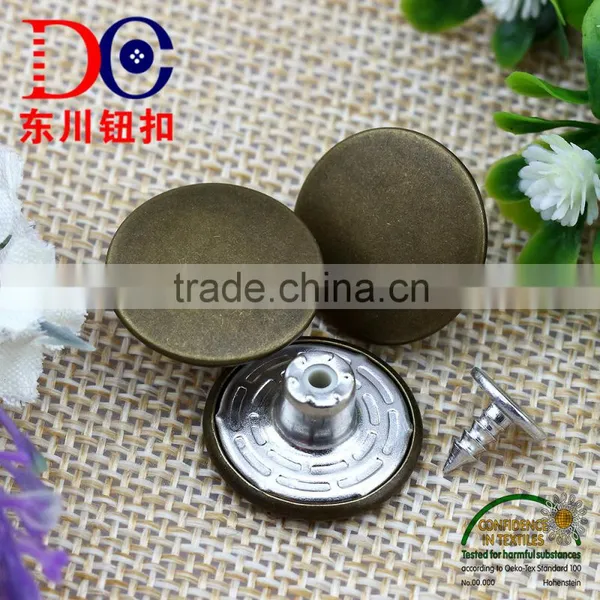 Custom Plating Color Classic Style Metal Button Jeans/Shank Button for Jeans Wear photo-5