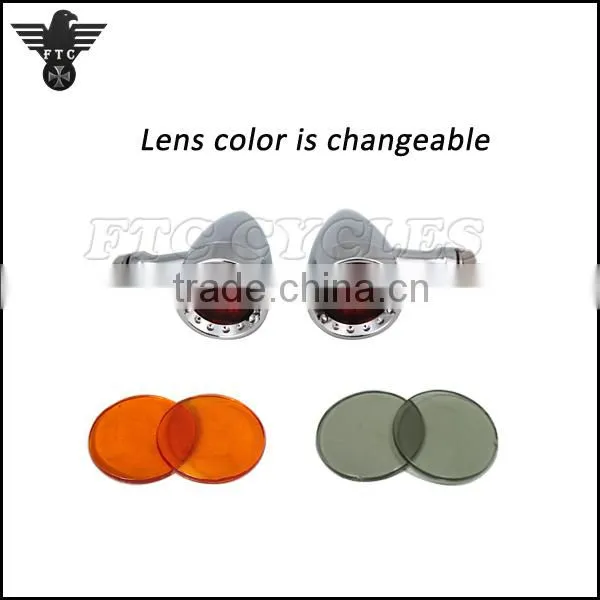 Classic Bullet LED Chrome Motorcycle Turn Signal Light Custom photo-2