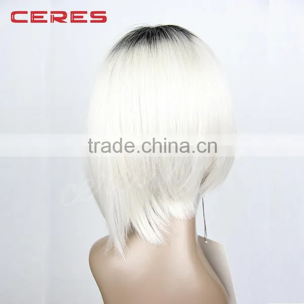 2016 New Fashion Heat Resistant Hair Ombre Lace Front Wig Bob Style photo-5