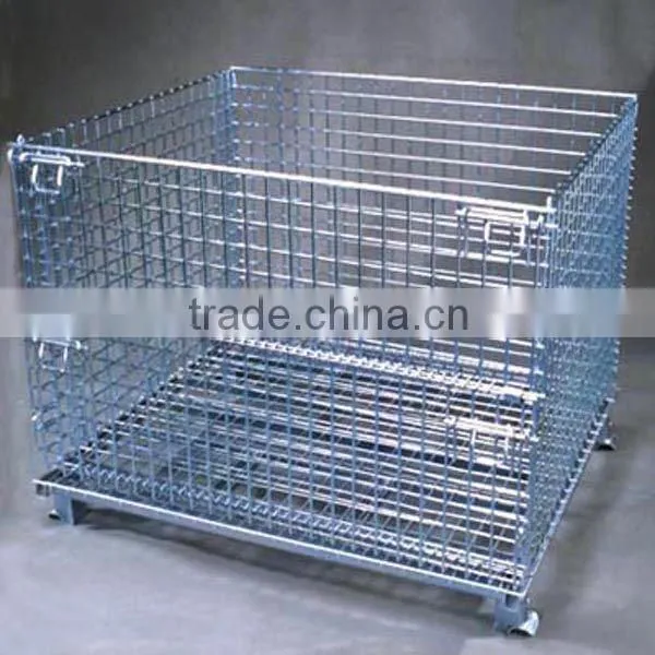 rolling wire mesh container