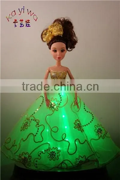 Neon Glow Light Clothes / Beautiful Pincess Dress for LED Dolls photo-2