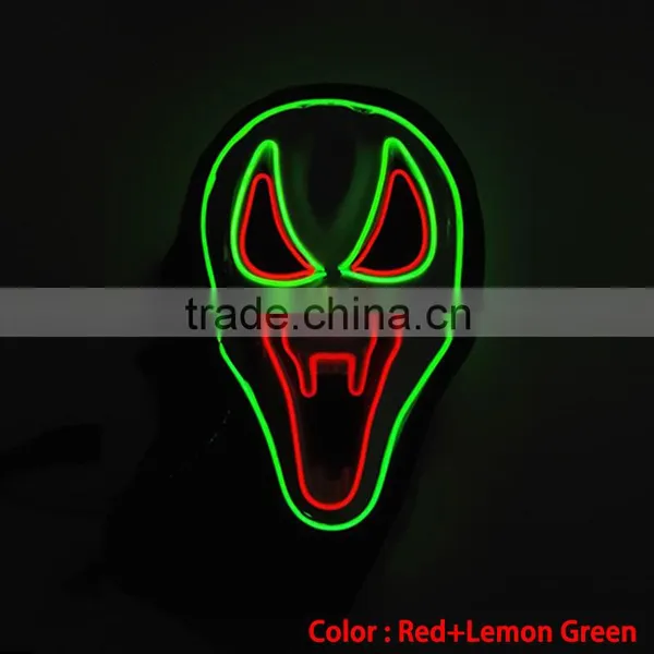 New Design EL Flashing Party Mask Made in China Hallowen Flashing Mask Factory