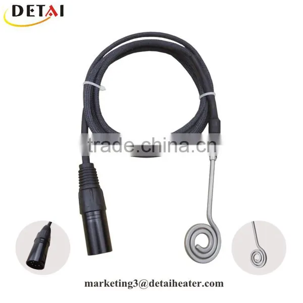 120v 100w Hot Runner Coil Heater 16mm E-Nail Heating Coil With 5 Pin Male Plug