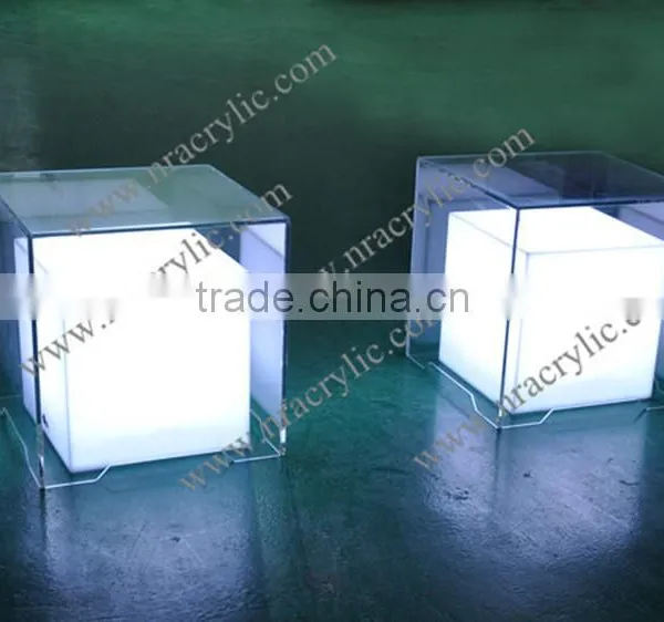 Shanghai Rechargeable Acrylic Led Light Up Cube Light Box For Sale photo-2