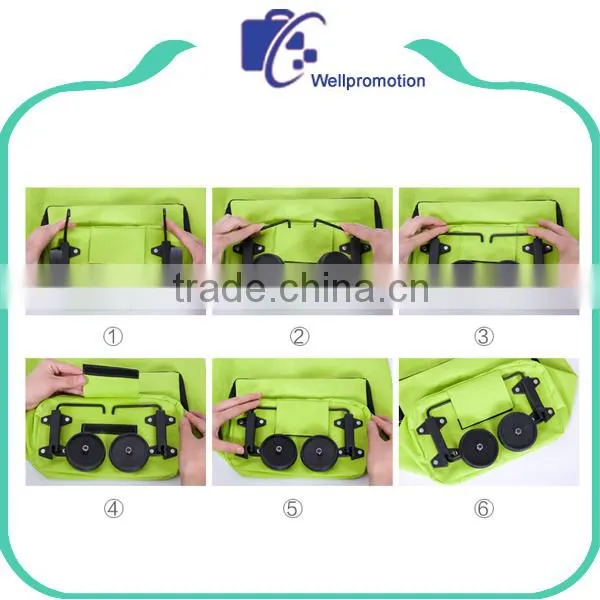 Polyester Reusable Shopping Folding Trolley Bag Supermarket photo-2
