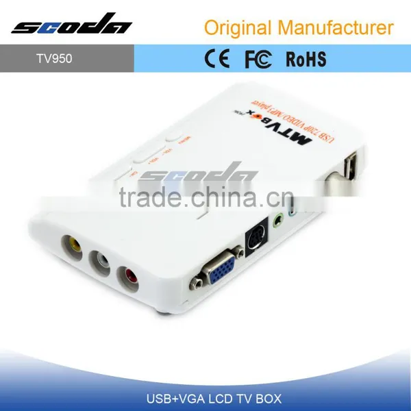 External Lcd Vga Pc Monitor Tv Tuner Box