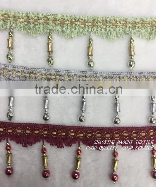 2015 New Design 100% Polester Curtain Lace, Shining Crystal, Accessories