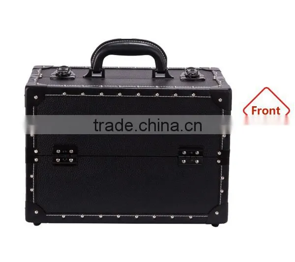 2015 Wholesale Cheap Personalized White Portable Clear Acrylic Makeup Train Case for Women photo-4