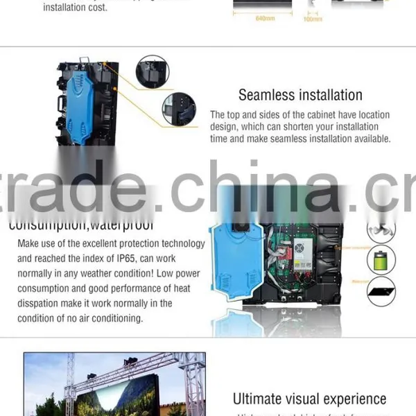 640*640*100mm SMD P10 Outdoor LED Video Screen photo-6