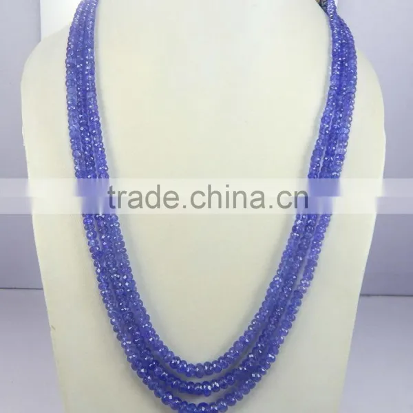 AAA Quality Natural Tanzanite Roundel Faceted Beads, tz Beads photo-2