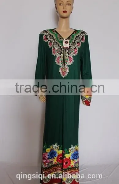 Fashion Long Sleeve Arab Lady Long Gown photo-5