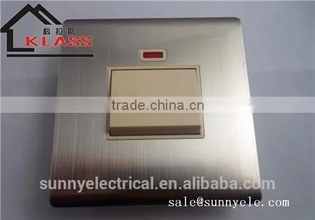 Iraq Electric Light Brushed Stainless Wall Switch and Socket photo-3