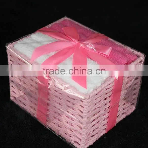 2015 Cheapest Gift Towel Set Packed in Paper Basket photo-2