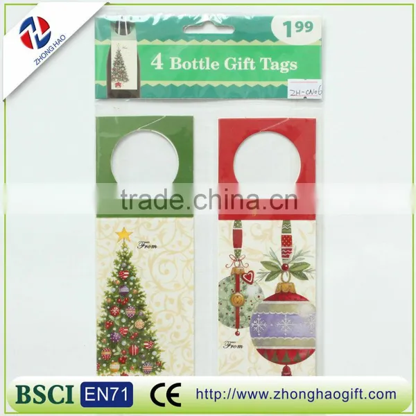 Christmas Paper Hang Tag Wine Bottle Hang Tags photo-3