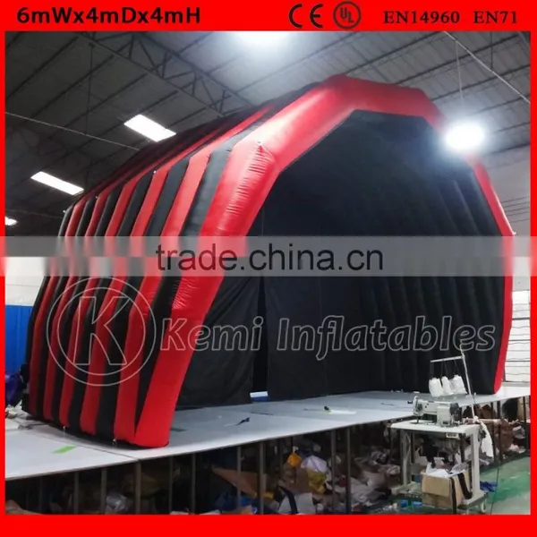 6mWx4mDx4mH Red Black Giant Inflatable Stage Cover Tent Oxford Cloth Inflatable Tent Large Inflatable Room Events Tent photo-4