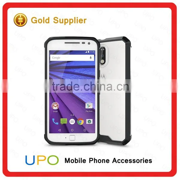 [UPO] High Quality 2 in 1 Hybrid TPU Plastic Soft TPU Shockproof Transparent Mobile Phone Case for Moto G4 Plus photo-5