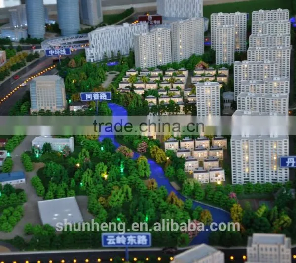 District Planning 3d Architectural Scale Model With Lighting System for Exhibition photo-3