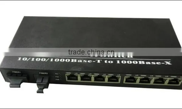 optical fiber switch with 2fiber +8utp(rj45) fiber optic switch