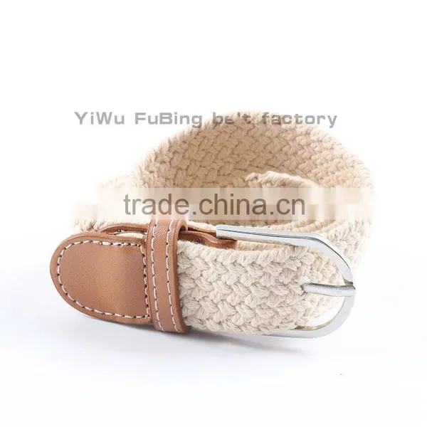 Custom Logo Mix Color Woven Braid Elastic Belt With Pin Buckle photo-4