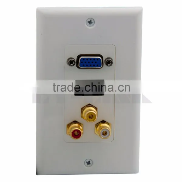 Vga HDMI 3RCA AV Face Plate Wall Plate