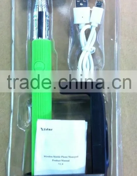Wireless Extendable Self-portrait Handheld Monopod Selfie Stick With Bluetooth Shutter Button photo-3
