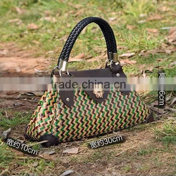 2016 Newest Women's Straw Bags!High-quality Man-made Ladies Travel Beach Handbags Hot Nice Shopping Woven Straw Carry Bags photo-2