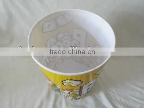 Customized Square Bottom Plastic Popcorn Cup
