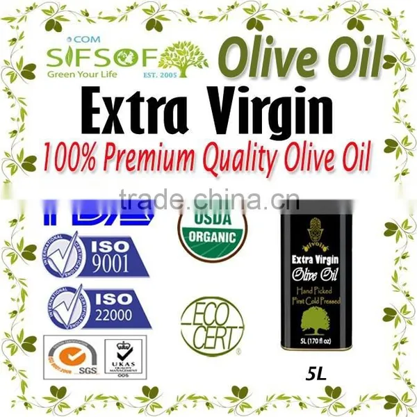 Organic Extra Virgin Olive Oil. High Quality Organic Olive Oil. 1st Cold Press. 100% Organic Olive Oil 5L Metallic Tin photo-2
