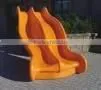 Plastic double kids slides by Rotomoulded