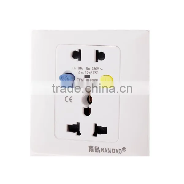 Safety Wall Outlets 220v 10a Automatic Circuit Breaker European Socket Outlet photo-3