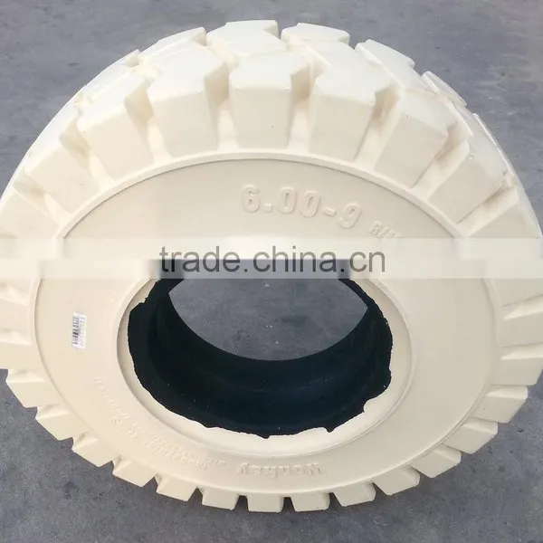 Non Marking Forklift Tires 600-9 White From China photo-5