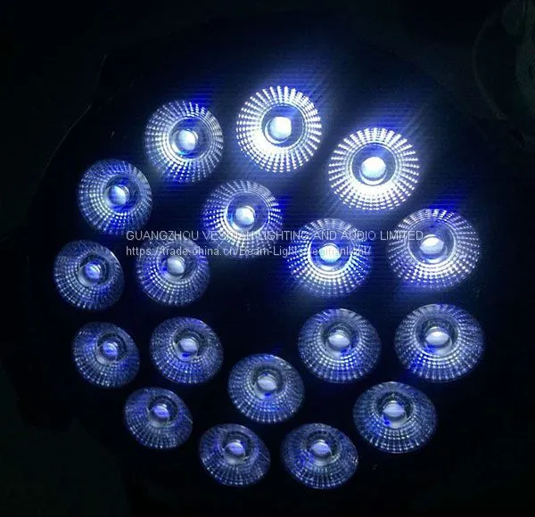 Factory Sales Indoor Lighting LED PAR RGBWA 5in1 LEDs 18PCS*15W DJ Light photo-4