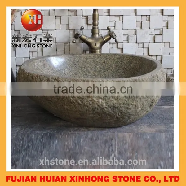 2016 Gradient Indoor White Brown Mixed Stone Wash Basin photo-2